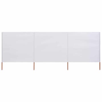 vidaXL Windscherm 3-panelen 400x160 cm stof zandwit, Verzenden, Nieuw