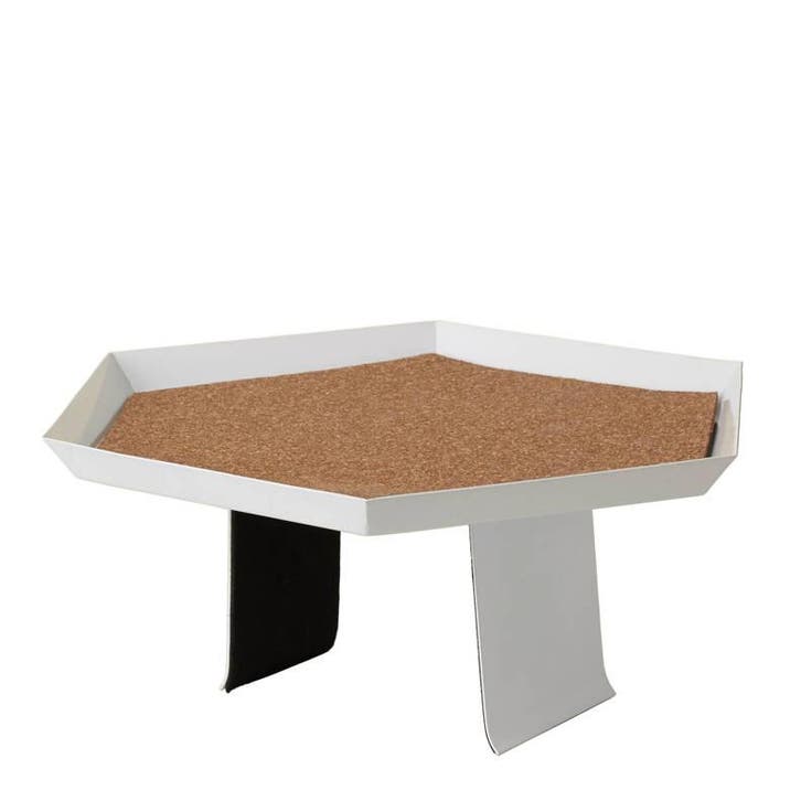 Armleuning dienblad - Hexagon 35x30cm - Wit, Huis en Inrichting, Woonaccessoires | Overige, Verzenden