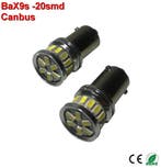 2x  BAX9s -20-3014 SMD Canbus 380lumen, Verzenden, Nieuw