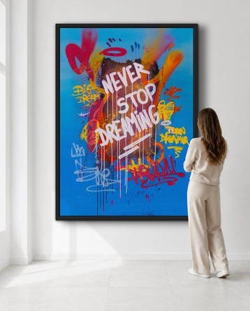 LEO VAREK - NEVER STOP DREAMING - XXL, Antiek en Kunst, Kunst | Schilderijen | Modern