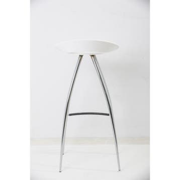 Magis Lyra design Kruk wit chroom, Receptie of Entree, Ophalen of Verzenden, Gebruikt, Stoel