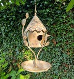 Beeldje - BIrdhouse - Feeding scale - IJzer, Antiek en Kunst, Curiosa en Brocante