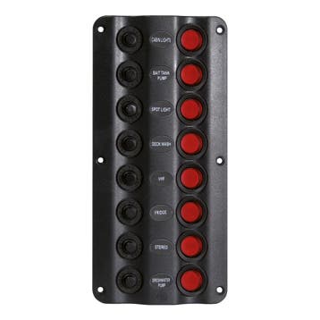 Talamex Schakelpaneel Wave 12V 8 schakelaars, Watersport en Boten, Ophalen of Verzenden, Nieuw