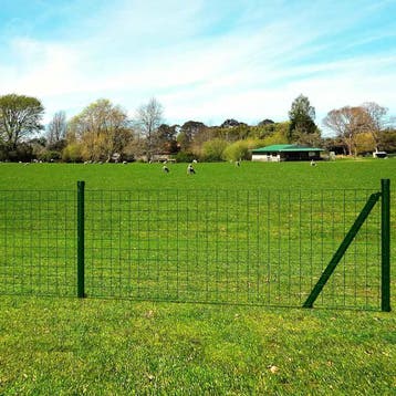 vidaXL Euro hek 25x0,8 m staal groen, Verzenden, Nieuw, IJzer, Minder dan 1 meter