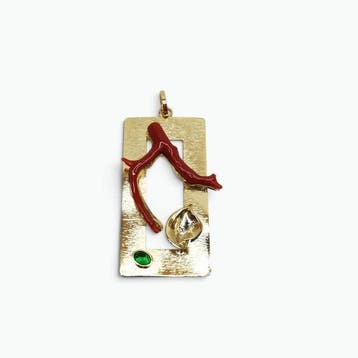 Koraal - Brons - Hanger - Italiaans handwerk