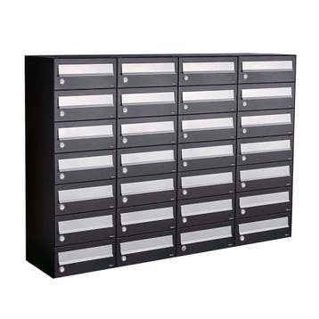 Brievenbusunit Hive set wand 4-breed, 7-hoog - zwart, Verzenden, Nieuw