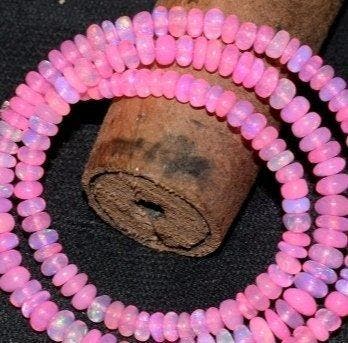 Halsketting met natuurlijke opaal AAA roze- 10 g - (1)