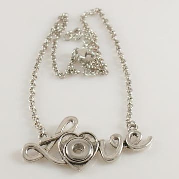 Ketting Love met Clickshanger – 41-48 cm – voor 12 mm, Ophalen of Verzenden, Nieuw, Bedel