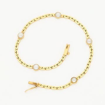 Armband - 14 karaat Geel goud Parel, Nieuw