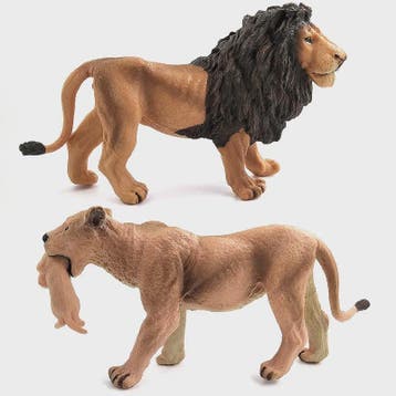 Set Dierenfiguren: Panda, Hert, Nijlpaard, Neushoorn, IJsbee, Verzenden, Nieuw