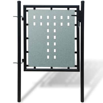 vidaXL Zwarte enkele deur 100x100 cm, Tuin en Terras, Verzenden, Nieuw
