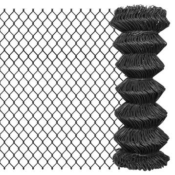 vidaXL Gaashek 25x1 m staal grijs, Verzenden, Nieuw, IJzer, 1 tot 2 meter