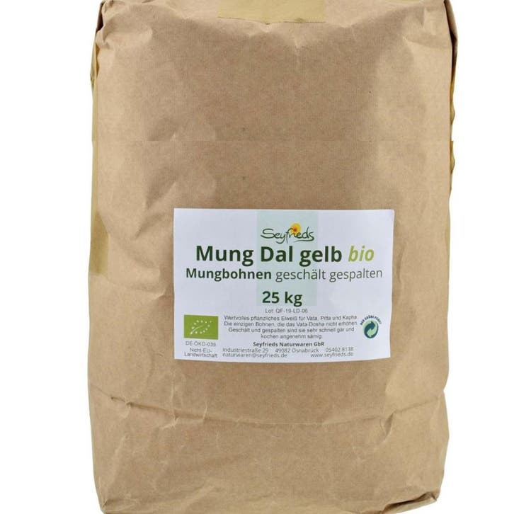 BIO-Moong/Mung Dal Gele Mungbonen - Gehalveerd/Geschild - 25, Sport en Fitness, Gezondheidsproducten en Wellness, Ophalen of Verzenden