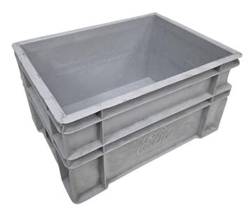 Stapelbak, 400x300x220 mm, euronorm, grijs kunststof,, Gebruikt, Minder dan 50 cm, Ophalen of Verzenden, Minder dan 40 cm
