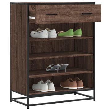 vidaXL Schoenenkast 75x38x97,5 cm bewerkt hout en metaal, Verzenden, Nieuw