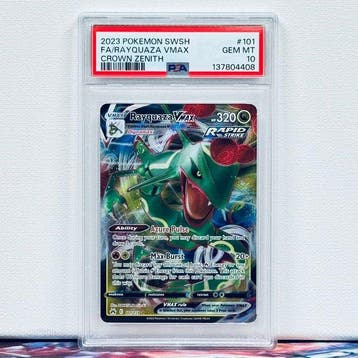 Pokémon Graded card - FA RAYQUAZA VMAX #101 - Pokémon - PSA, Nieuw