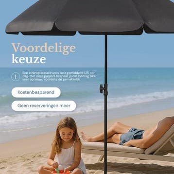 2dekans | O’DADDY® Parasol Set – Kantelbaar & Verstelbaar –, Tuin en Terras, Ophalen of Verzenden, Zo goed als nieuw