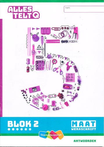 Alles Telt Q Antwoorden Werkschrift Maat blok 2 groep 5, Verzenden, Nieuw