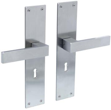 Intersteel deurklink Amsterdam met renovatieschild SL72 rvs, Doe-het-zelf en Verbouw, Deuren en Horren, Verzenden, Nieuw