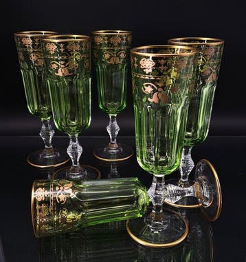 Artemisia - Champagne fluitje (6) - Lilium - Kristal, gouden