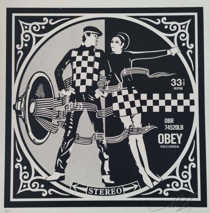 Shepard Fairey (OBEY) - New Wave Couple, Antiek en Kunst, Kunst | Designobjecten