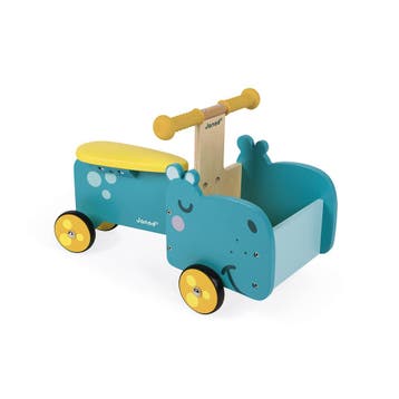 Janod houten bakfiets nijlpaard - l van €84,99 voor €42,49, Ophalen of Verzenden, Nieuw