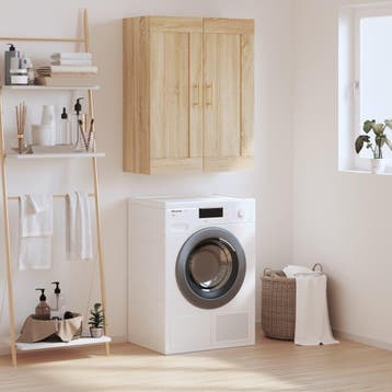 vidaXL Wandkast 69,5x34x90 cm bewerkt hout sonoma, Verzenden, Nieuw, 50 tot 100 cm, Minder dan 100 cm