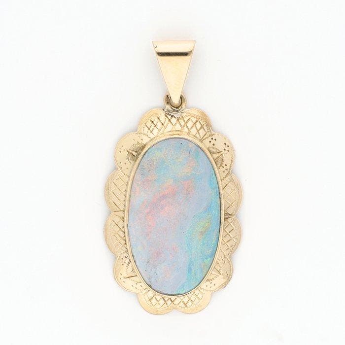 Hanger - 14 karaat Geel goud - Opaal, Sieraden, Tassen en Uiterlijk, Antieke sieraden
