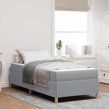 vidaXL Bedframe Lichtgrijs 80 x 200 cm Stof, Verzenden, Nieuw, Stof