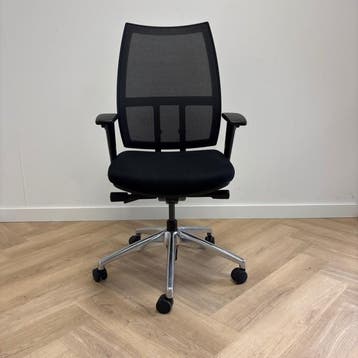ergonomische bureaustoel, zwart - chroom - Gratis Bezorging, Ophalen of Verzenden, Ergonomisch, Gebruikt, Bureaustoel