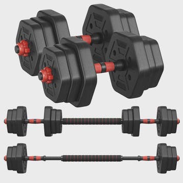 SONGMICS Verstelbare Dumbbell Set - Hexagon Vorm, 20kg Totaa, Verzenden, Nieuw