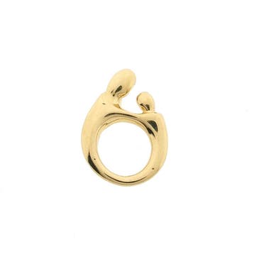 Gouden moeder-kind hanger (Hanger of bedel), Ophalen of Verzenden, Gebruikt, Goud, Overige merken