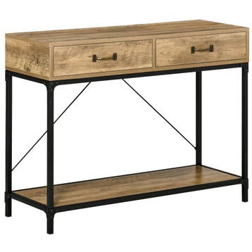 TRUUSK Bijzettafel Console Tafel - Vintage Bruin Zwart - Met, Verzenden, Nieuw