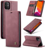CaseMe book case leer - Apple iPhone 11 - rood, Verzenden, Nieuw