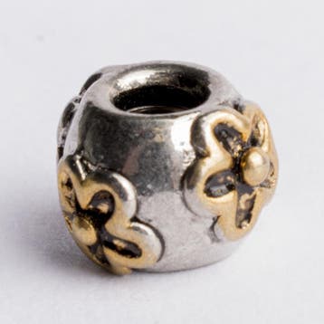 Be Charmed bloemen kraal zilver met een rhodium laag (nik..., Ophalen of Verzenden, Nieuw, Kraal