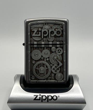 Zippo - Gear Design - Aansteker - Brush/Street Chrome, Nieuw