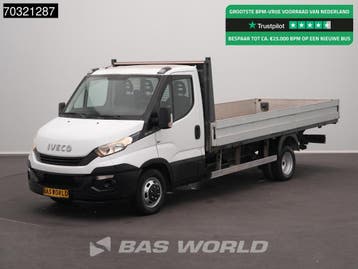 Iveco Daily 35C14 Dubbellucht Open Laadbak 3,5t Trekhaak Eur, Gebruikt, Euro 6, Iveco, Wit