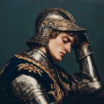 Le Yack - Le chevalier pensif - Hand signed, Antiek en Kunst