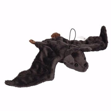 Pluche vleermuis knuffel zwart - 36 cm - hangknuffel, Verzenden, Nieuw