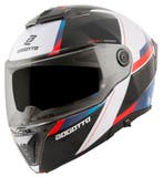 Bogotto FF404 Ezion Zwart Wit Rood Blauw Systeemhelm, Motoren, Kleding | Motorhelmen, Systeemhelm, Nieuw met kaartje, Overige merken