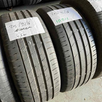 2 x Nexen 205-45-16 Zomerbanden 4,5mm, Gebruikt, 16 inch, Band(en), Personenwagen