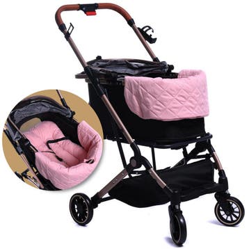 Hondenbuggy Comfort Kussen Roze (excl. buggy) - 2 delig, Dieren en Toebehoren, Ophalen of Verzenden, Nieuw