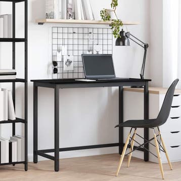 vidaXL Tafel Zwart Eiken 80 x 50 x 76,5 cm Engineered hout, Verzenden, Nieuw