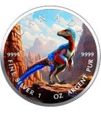 Canada. 5 Dollars 2025 Dinosaur Deinonychus 1 oz (.999) mit