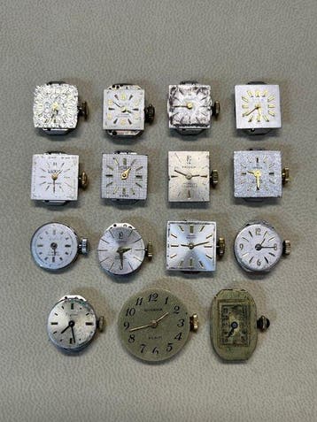 15 mechanische uurwerken - Anker, Carib, Dugena, Eufa,