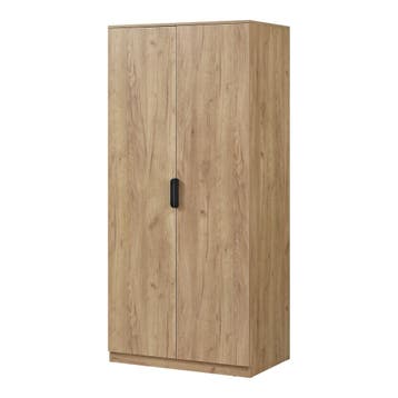 Kledingkast Eiselfing 176x80x52 cm met 4 vakken eikenkleurig, Verzenden, Nieuw