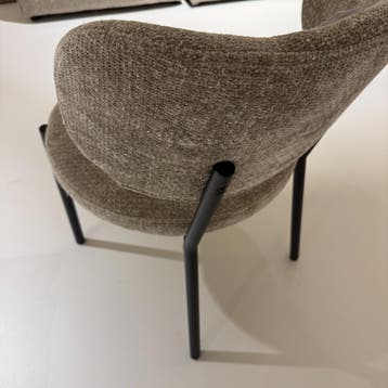 Eetstoel Oasis - Taupe - Set van 6 - By-Boo, Huis en Inrichting, Ophalen of Verzenden, Nieuw, Modern, Vijf, Zes of meer stoelen