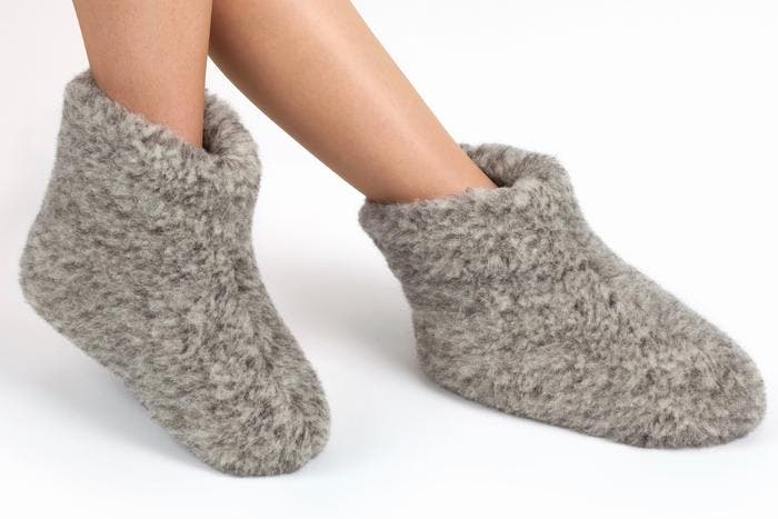 Woolwarmers Wollen Sloffen Grijs – Handgemaakt & Warm –...., Kleding | Dames, Schoenen
