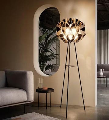Vloerlamp, Slamp, Flora Floor, koper/brons, 50x170cm, Tuin en Terras, Nieuw