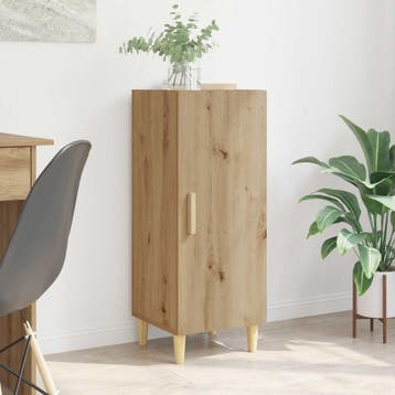vidaXL Dressoir Artisan Eiken 34,5 x 34 x 90 cm Bewerkt hout, Verzenden, Nieuw, Overige houtsoorten, Minder dan 50 cm